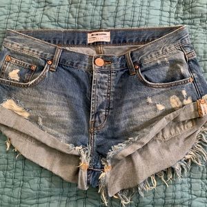 One Teaspoon Bandits Denim Shorts